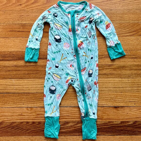 Little Sleepies Sushi Print Zippy Size 3-6 Month - Picture 1 of 8